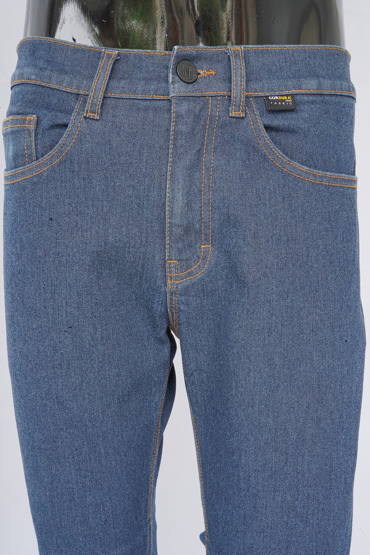 NEO CE AAA MEN IRON RIDE JEANS – BLUE |  Ultimate Protection With  CE Fabric, CE Hip and Kness Aramors