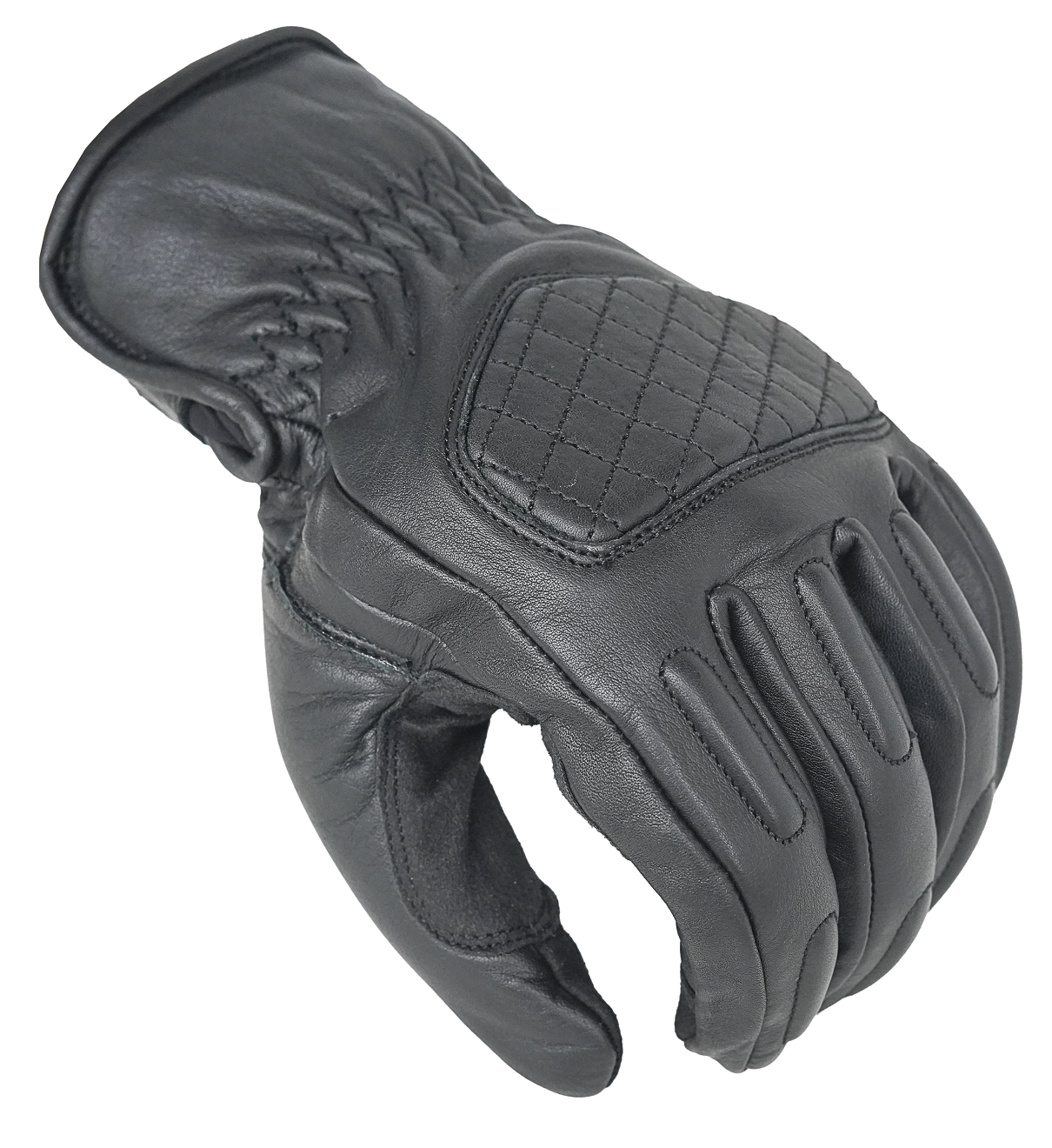 NEO Black Motorcycle Diamond Hand Protective Leather Gloves