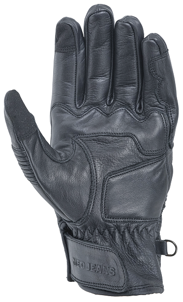 NEO Black Motorcycle Fast Track Hand Protective Leather Gloves