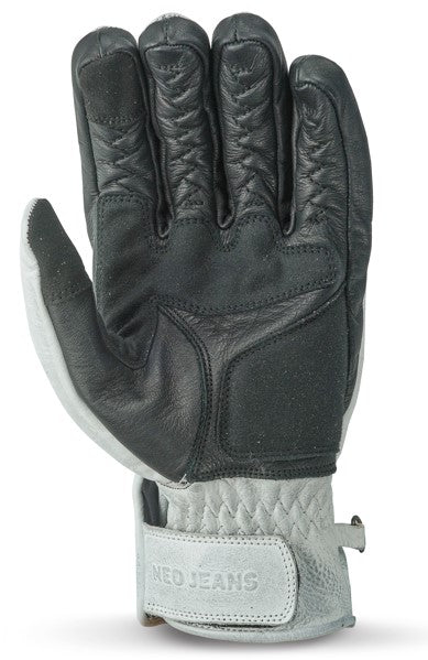 NEO White Motorcycle Diamond Hand Protective Leather Gloves.