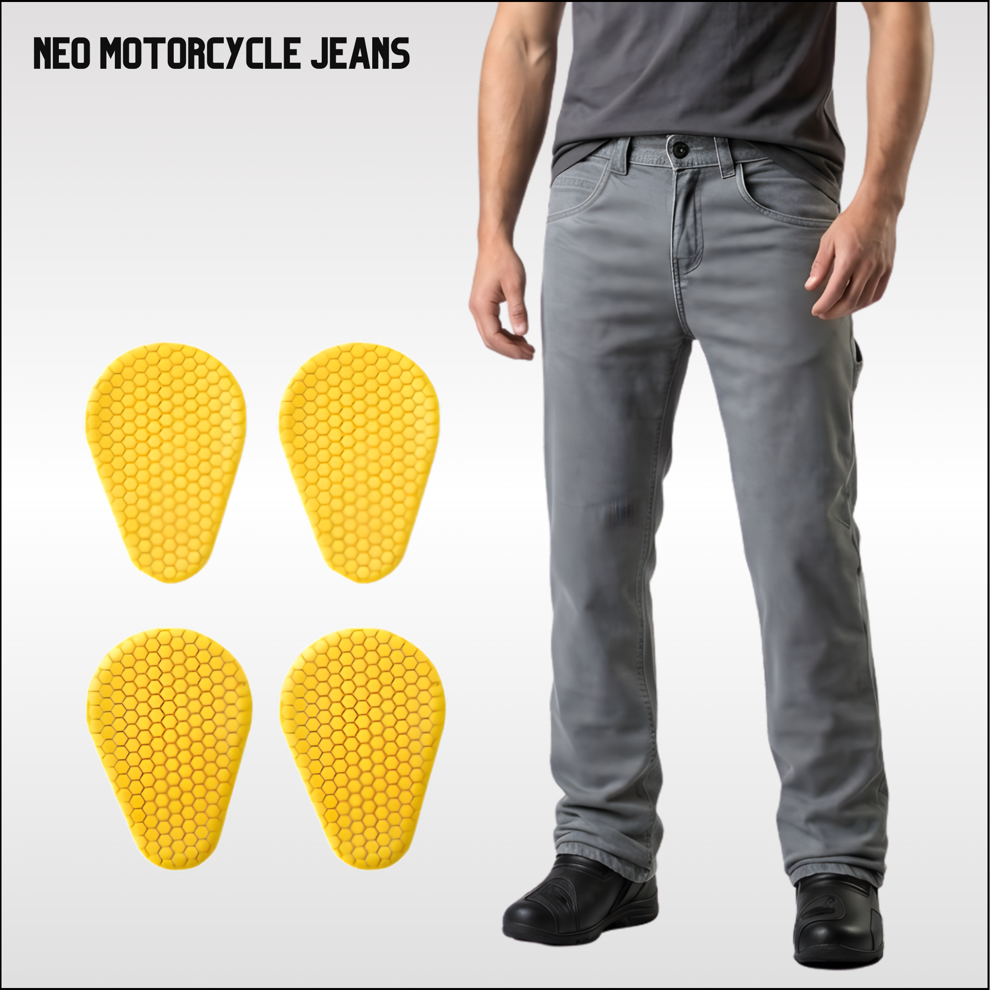 NEO MENS Motorcycle Jeans – Grey