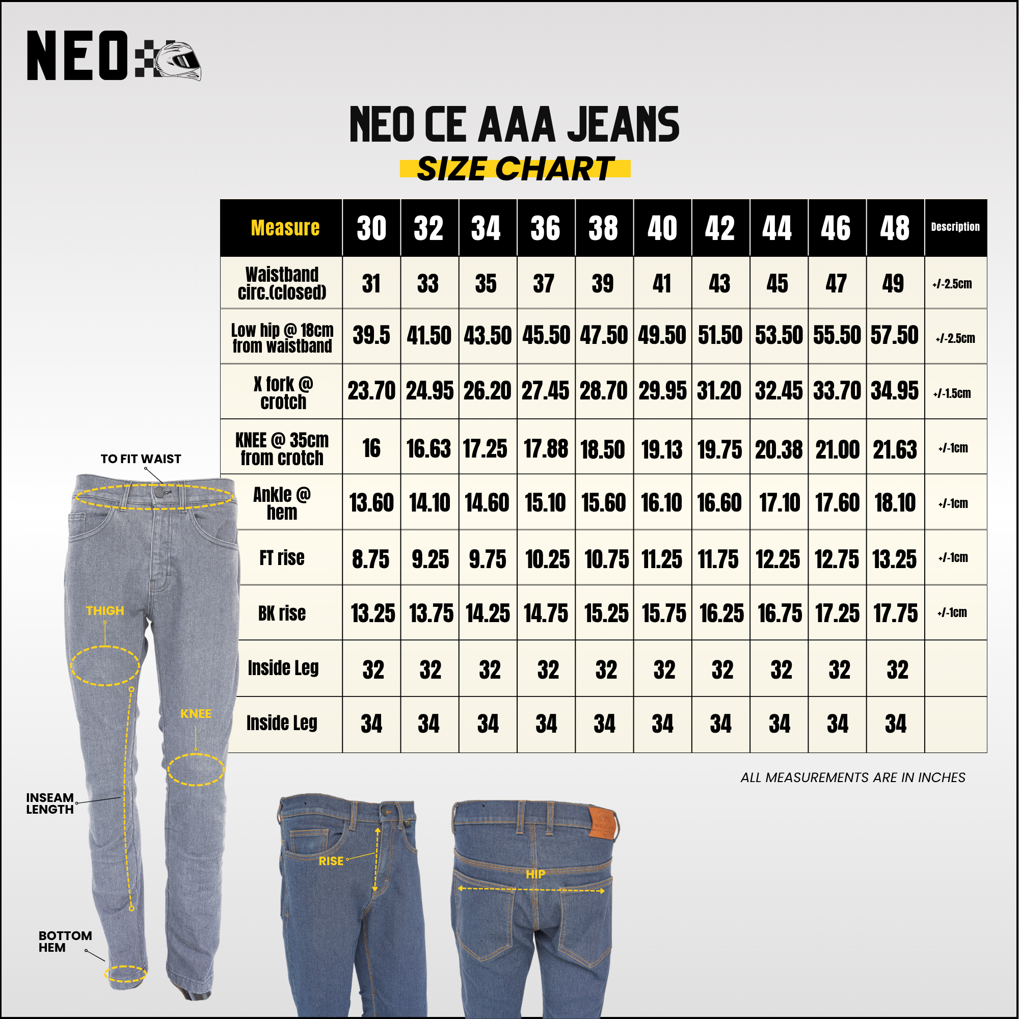 NEO CE AAA MEN IRON RIDE JEANS – BLUE |  Ultimate Protection With CE Fabric, CE Hip and Knee Armors
