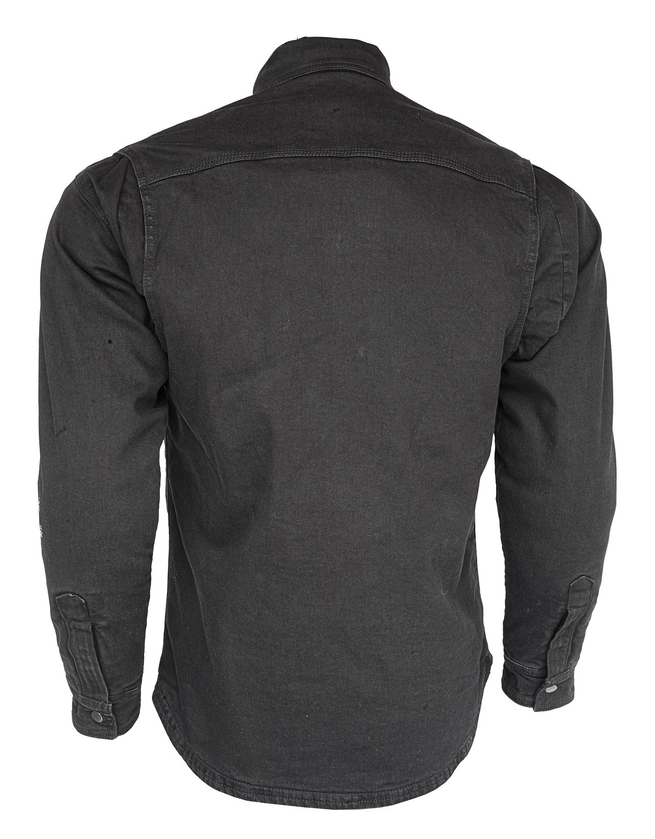 Black Armored Motorcycle Neo Denim Moto Riding Shirt Reinforced With full 100% Genuine Heavy Aramid Fabric Lining