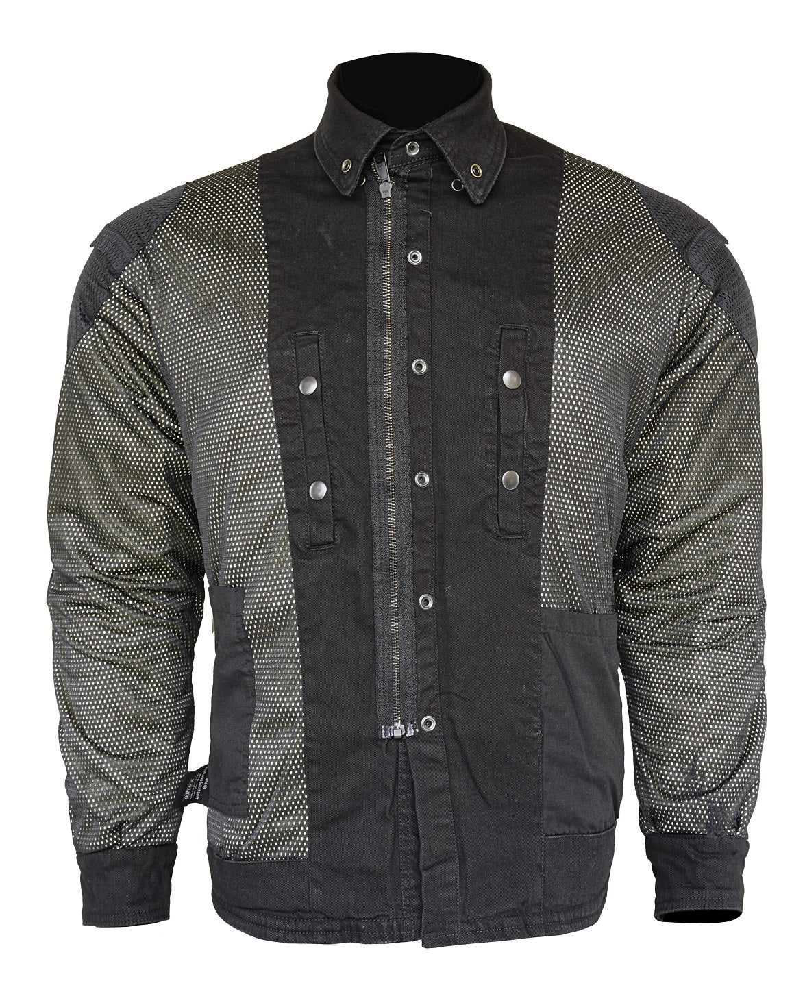 Black Armored Motorcycle Neo Denim Moto Riding Shirt Reinforced With full 100% Genuine Heavy Aramid Fabric Lining