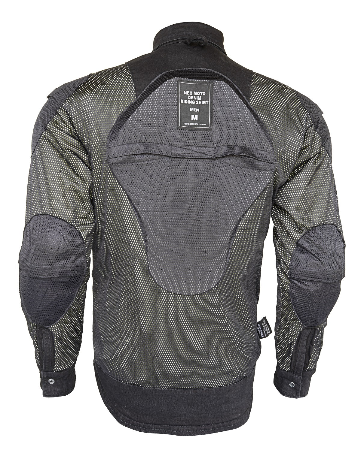 Black Armored Motorcycle Neo Denim Moto Riding Shirt Reinforced With full 100% Genuine Heavy Aramid Fabric Lining
