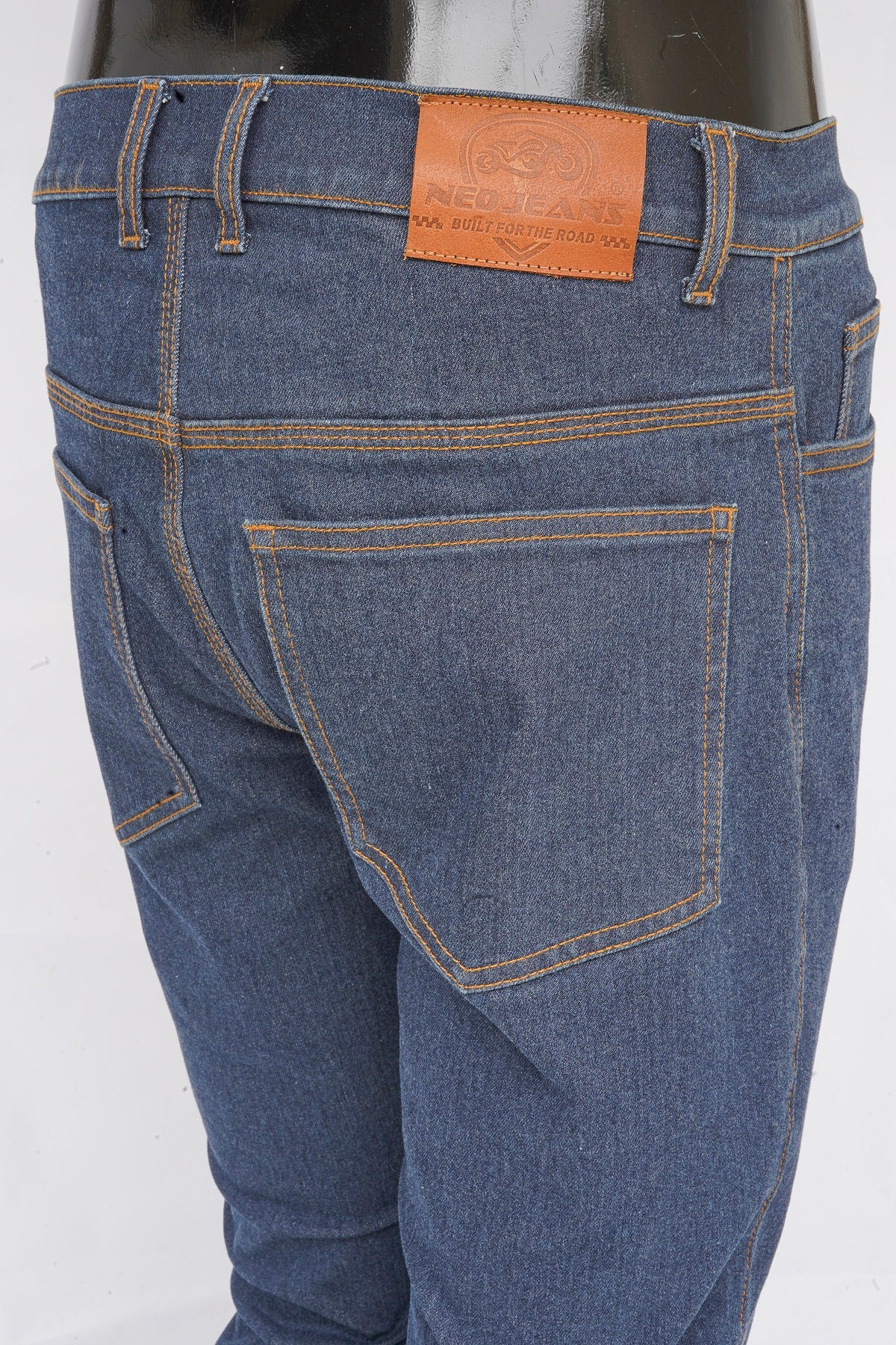 NEO CE AAA MEN IRON RIDE JEANS – BLUE |  Ultimate Protection With  CE Fabric, CE Hip and Kness Aramors.