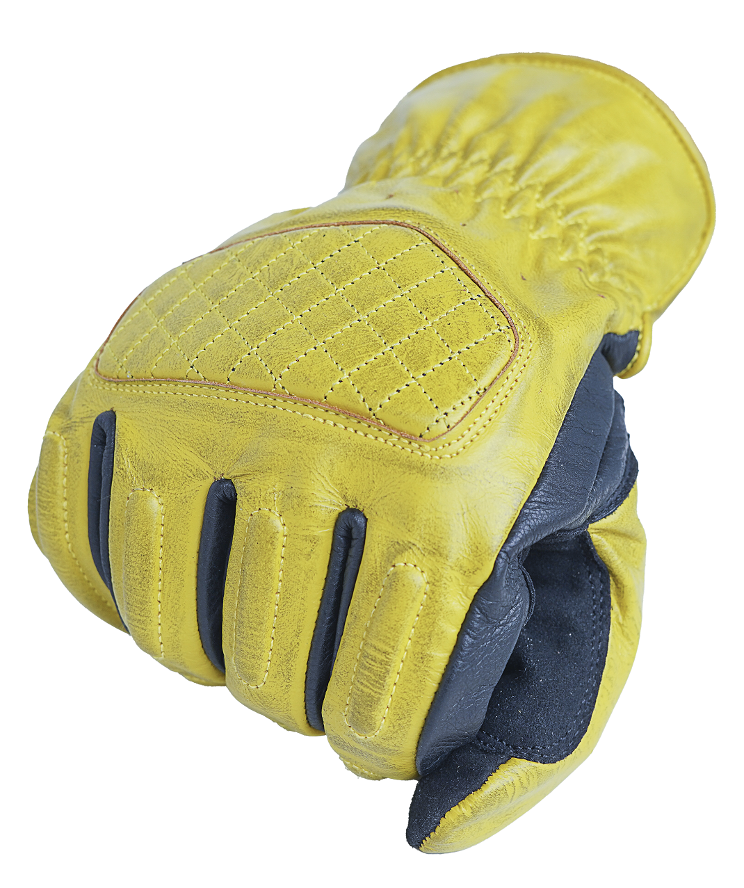 NEO Yellow Motorcycle Diamond Hand Protective Leather Gloves