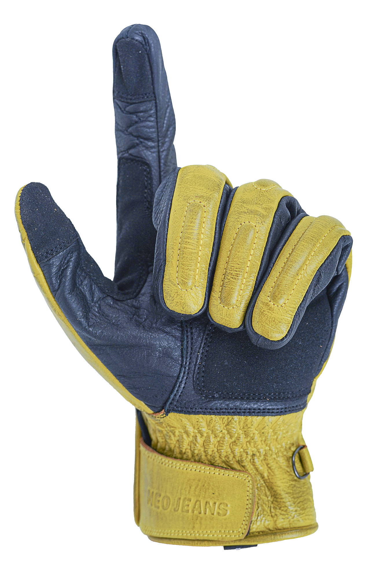 NEO Yellow Motorcycle Diamond Hand Protective Leather Gloves