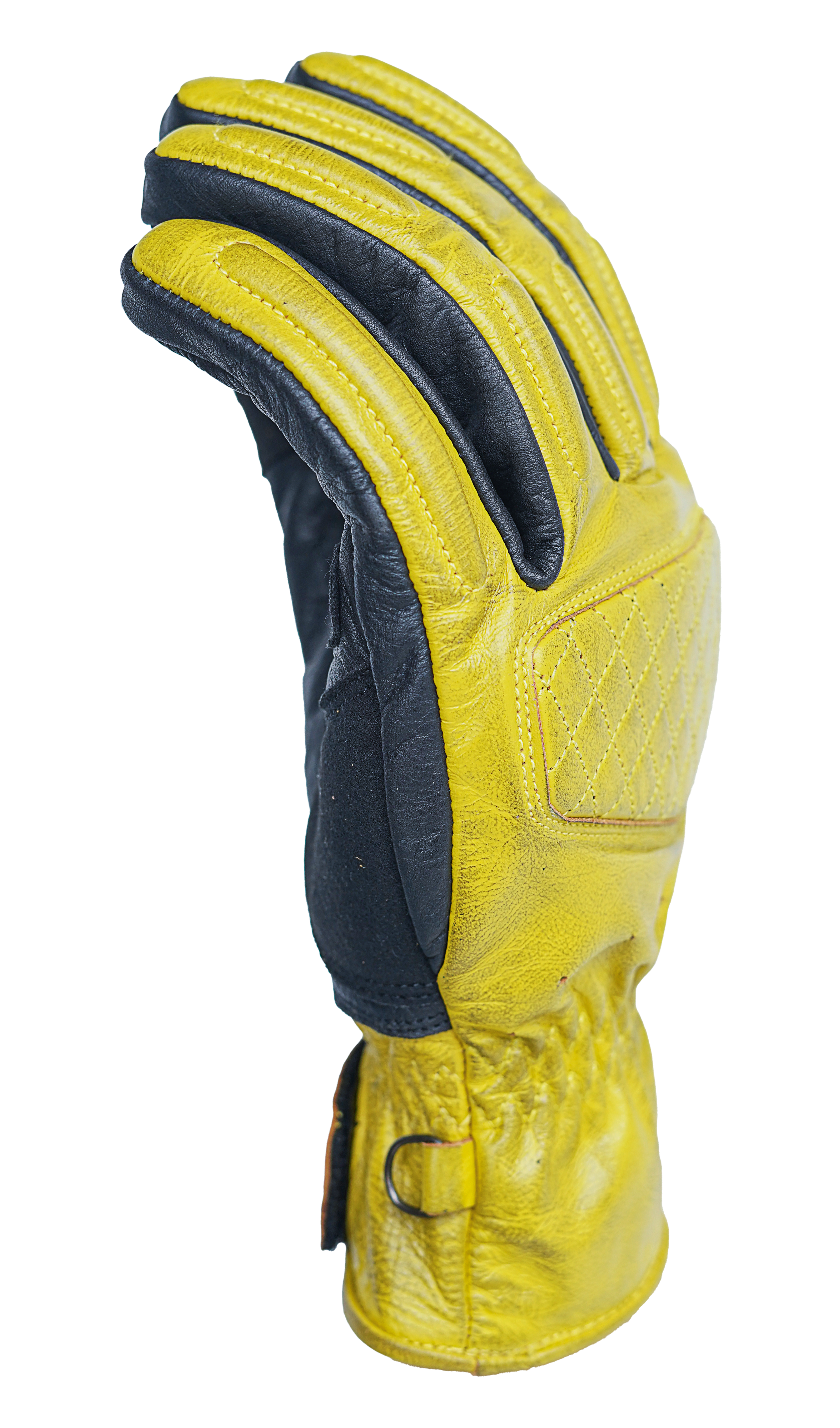 NEO Yellow Motorcycle Diamond Hand Protective Leather Gloves