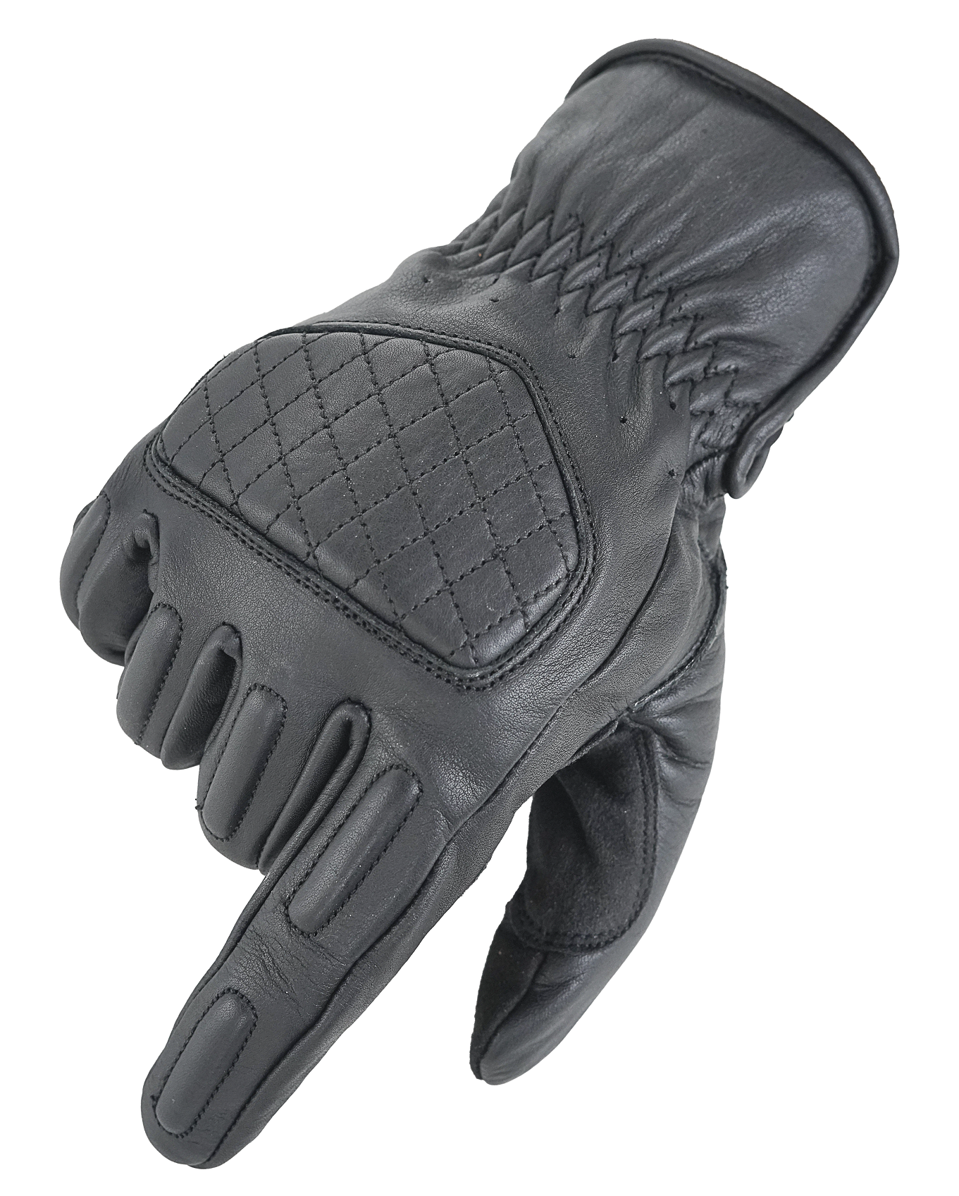 NEO Black Motorcycle Diamond Hand Protective Leather  Gloves