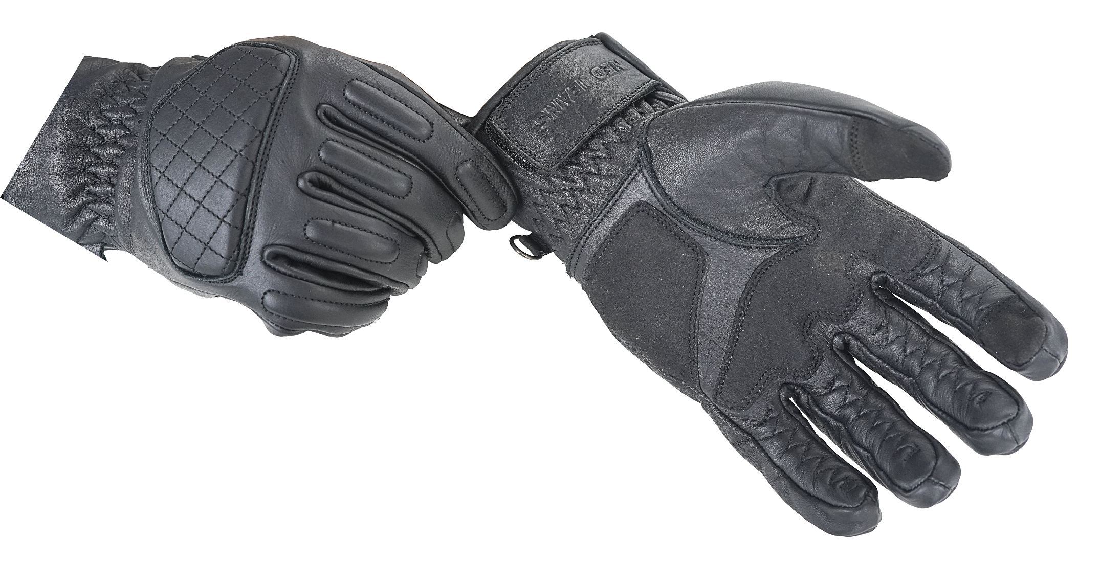 NEO Black Motorcycle Diamond Hand Protective Leather  Gloves
