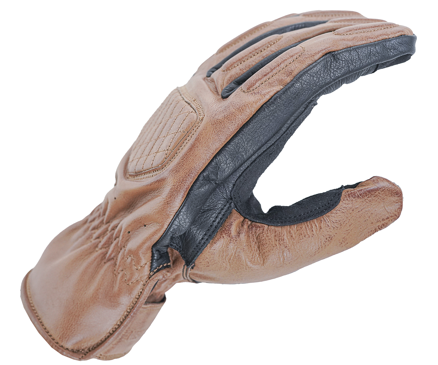 NEO Brown Motorcycle Diamond Hand Protective Leather Gloves