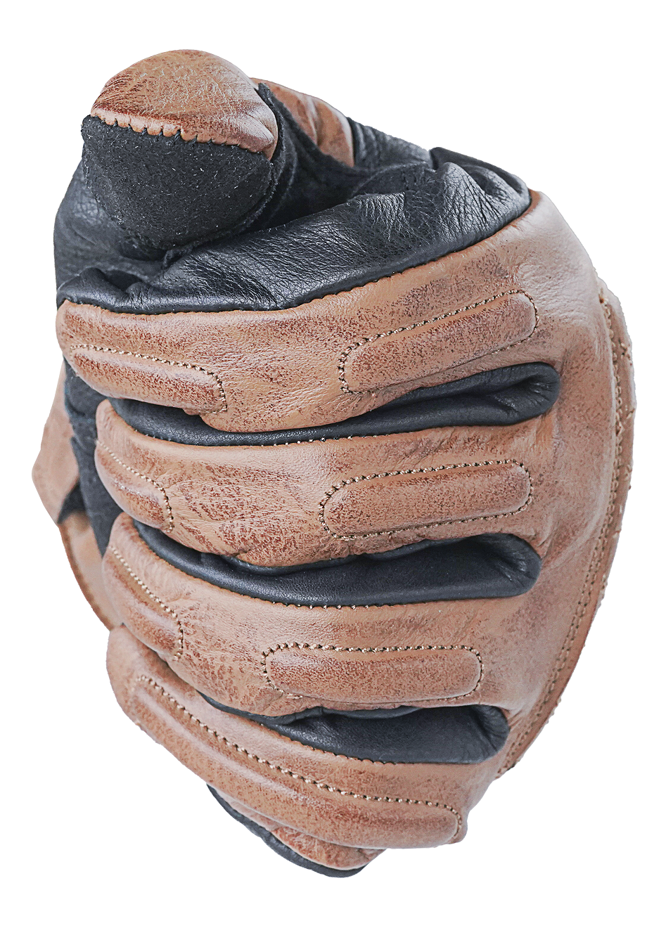 NEO Brown Motorcycle Diamond Hand Protective Leather Gloves