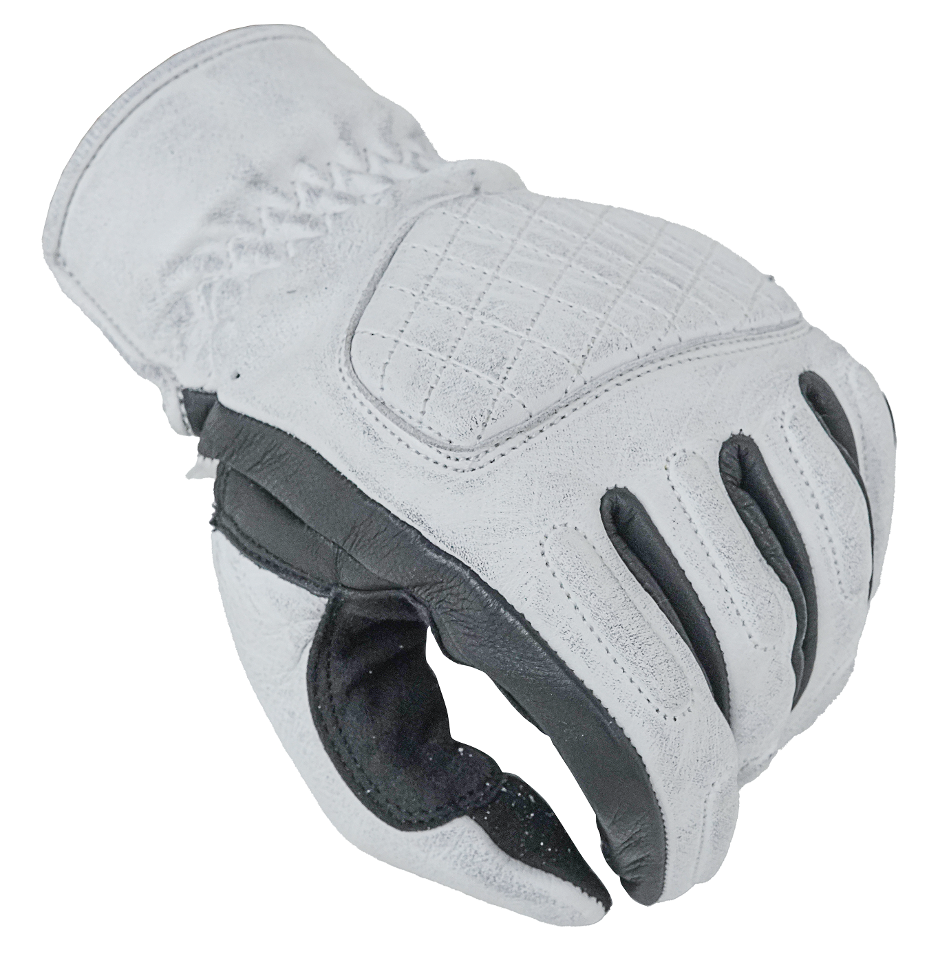 NEO White Motorcycle Diamond Hand Protective Leather Gloves