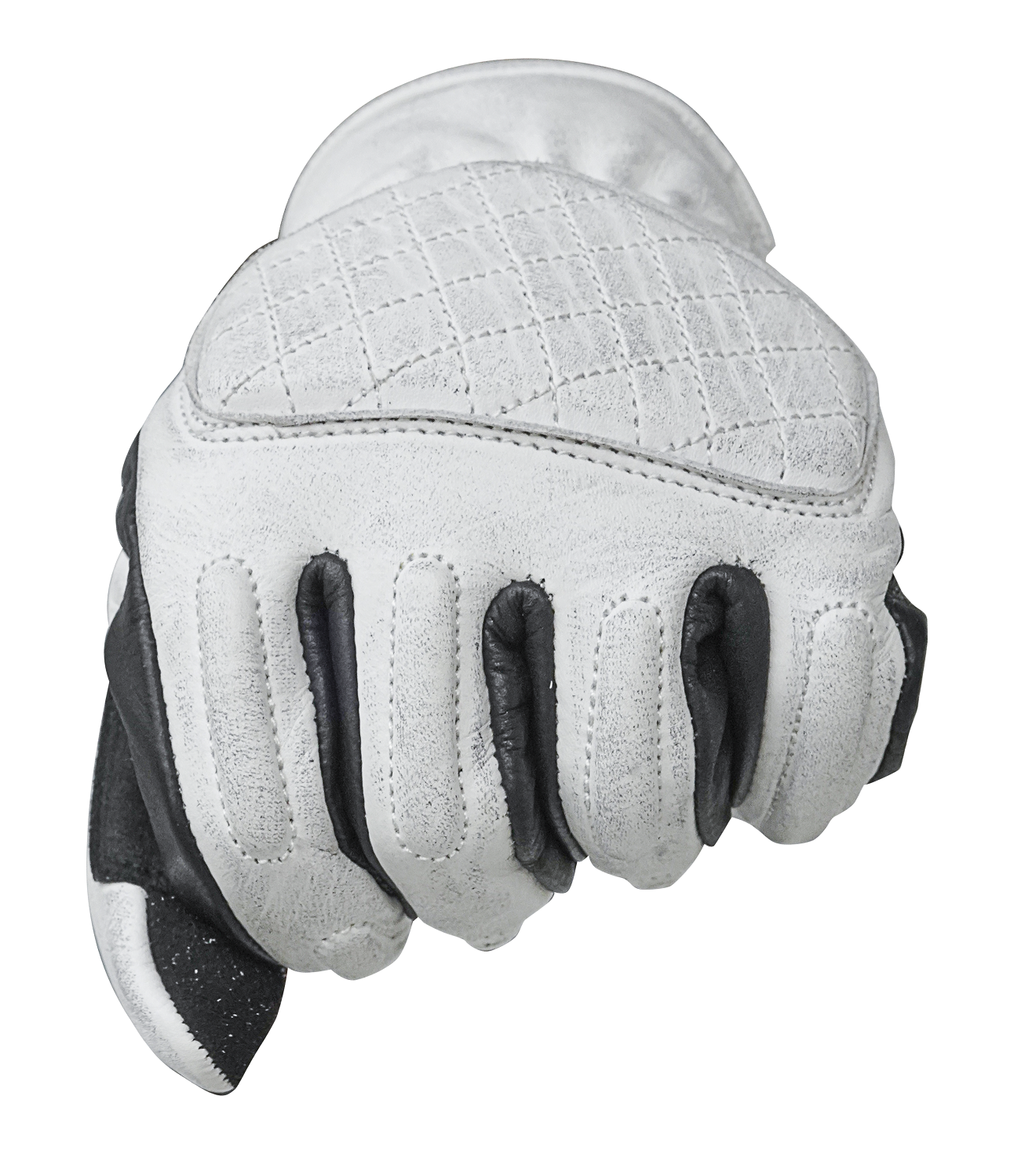 NEO White Motorcycle Diamond Hand Protective Leather Gloves