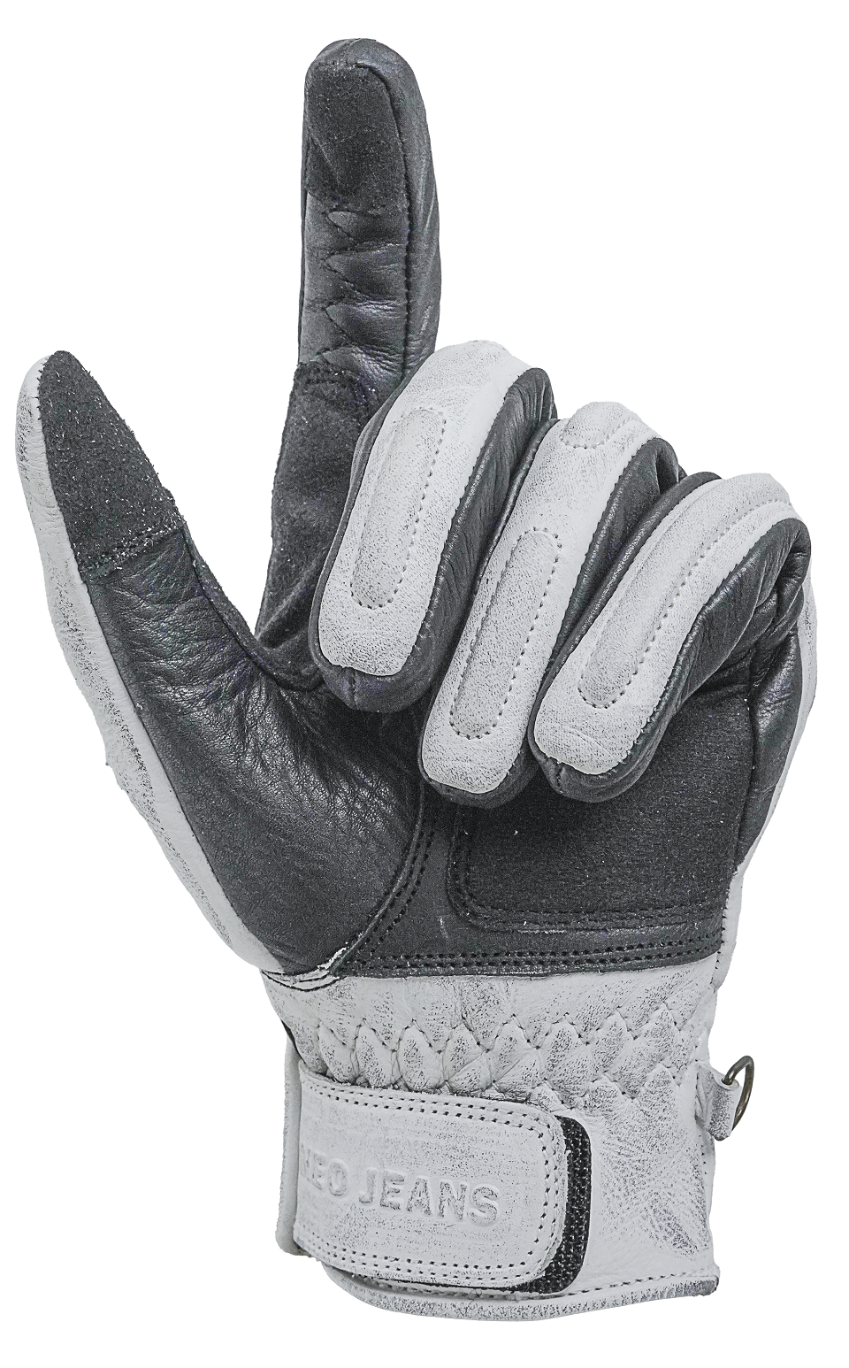 NEO White Motorcycle Diamond Hand Protective Leather Gloves