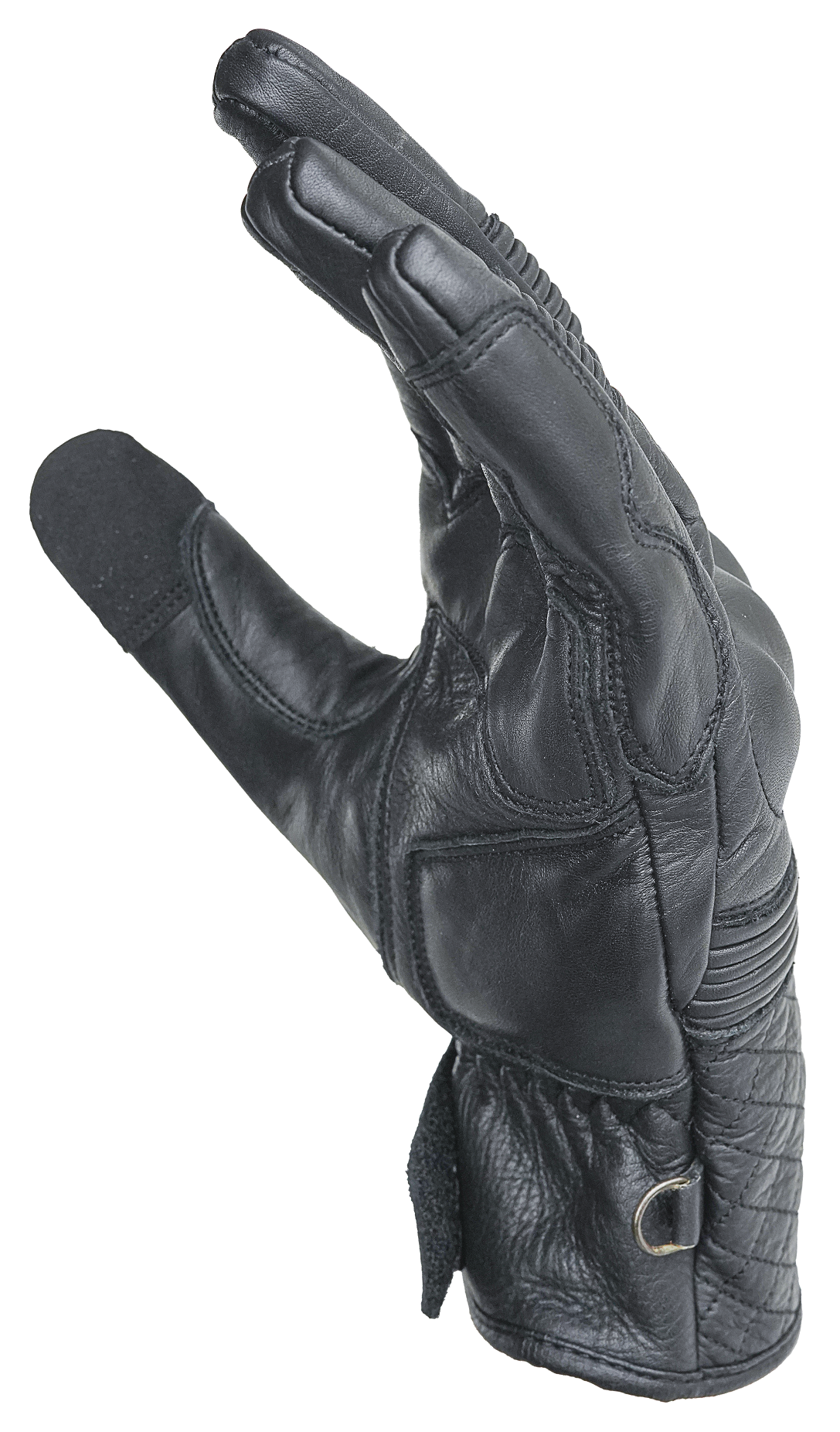 NEO Black Motorcycle Fast Track Hand Protective Leather Gloves