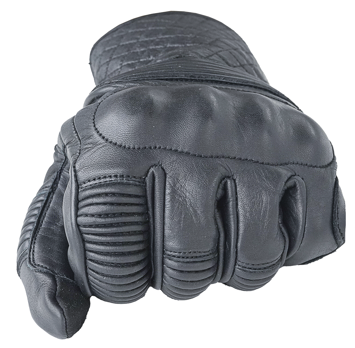 NEO Black Motorcycle Fast Track Hand Protective Leather Gloves