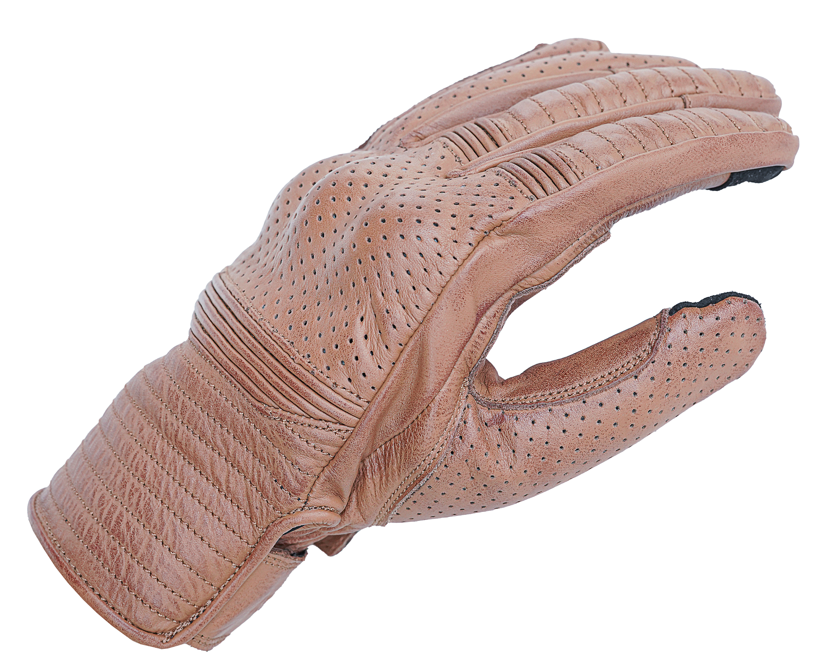 NEO Brown Motorcycle Short Billy Hand Protective Leather Gloves