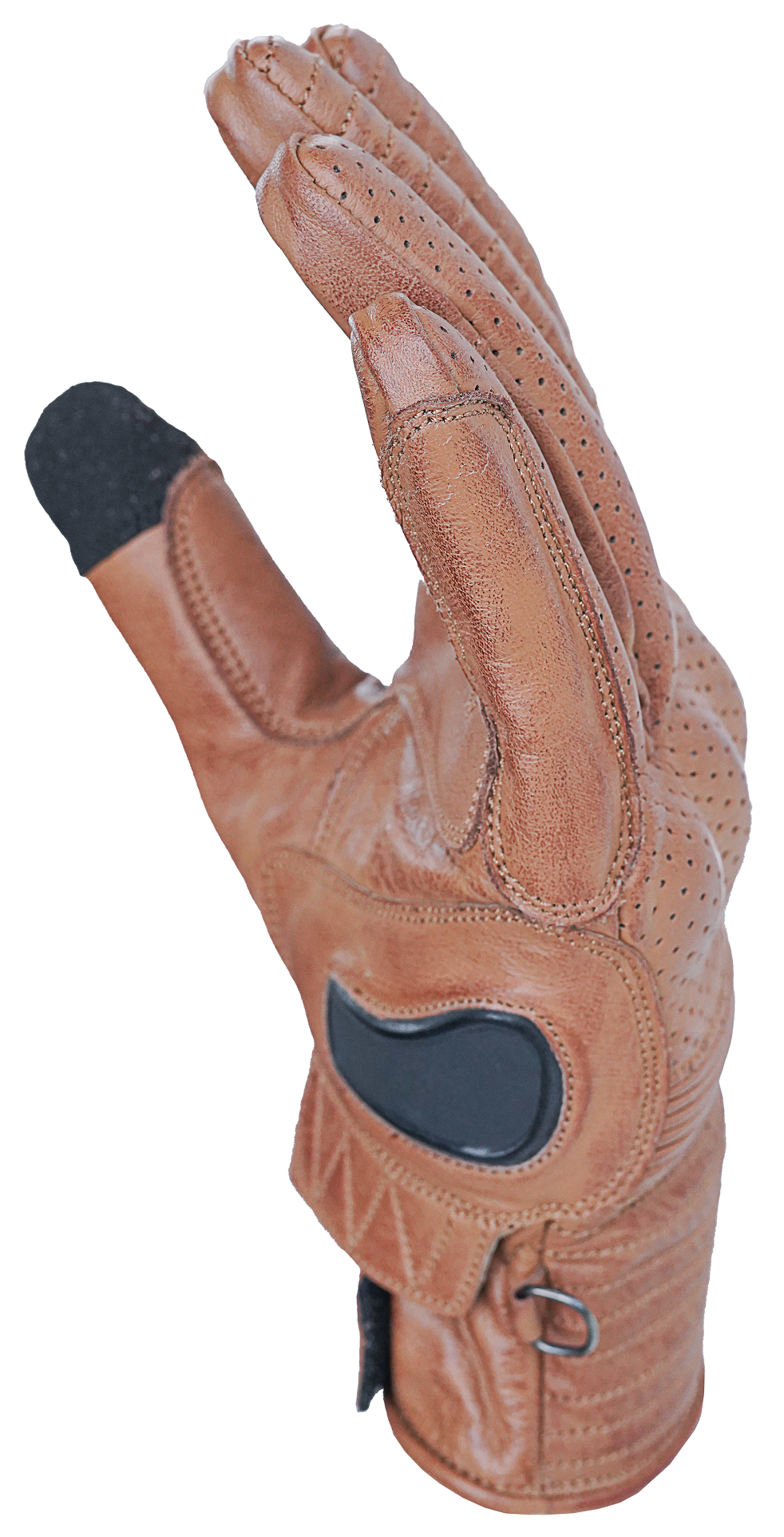 NEO Brown Motorcycle Short Billy Hand Protective Leather Gloves