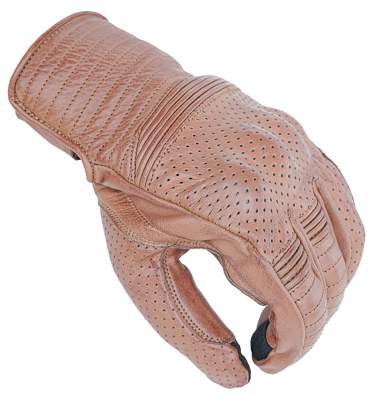 NEO Brown Motorcycle Short Billy Hand Protective Leather Gloves