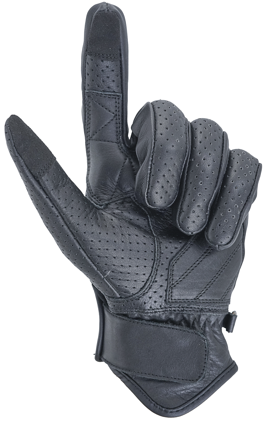 NEO Black Motorcycle Wellington Moto Hand Protective Leather Gloves