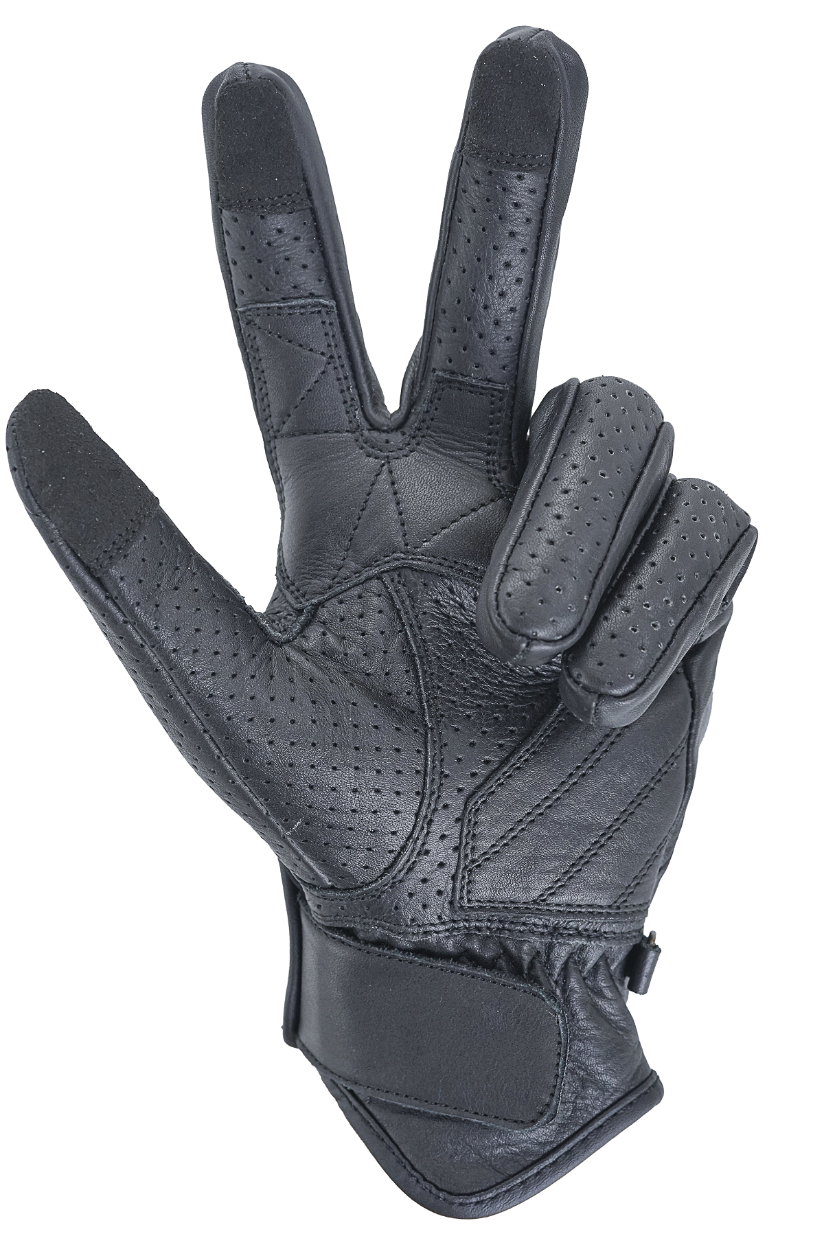 NEO Black Motorcycle Wellington Moto Hand Protective Leather Gloves