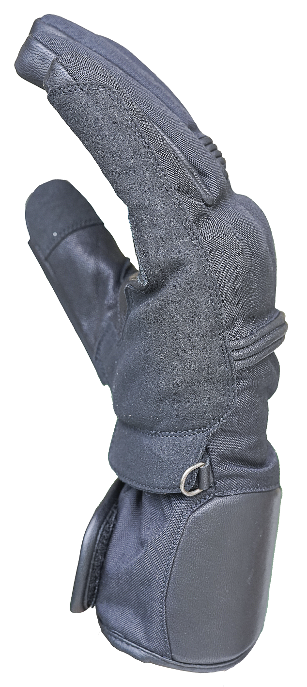 NEO Black Motorcycle Long John Hand Protective Leather Gloves