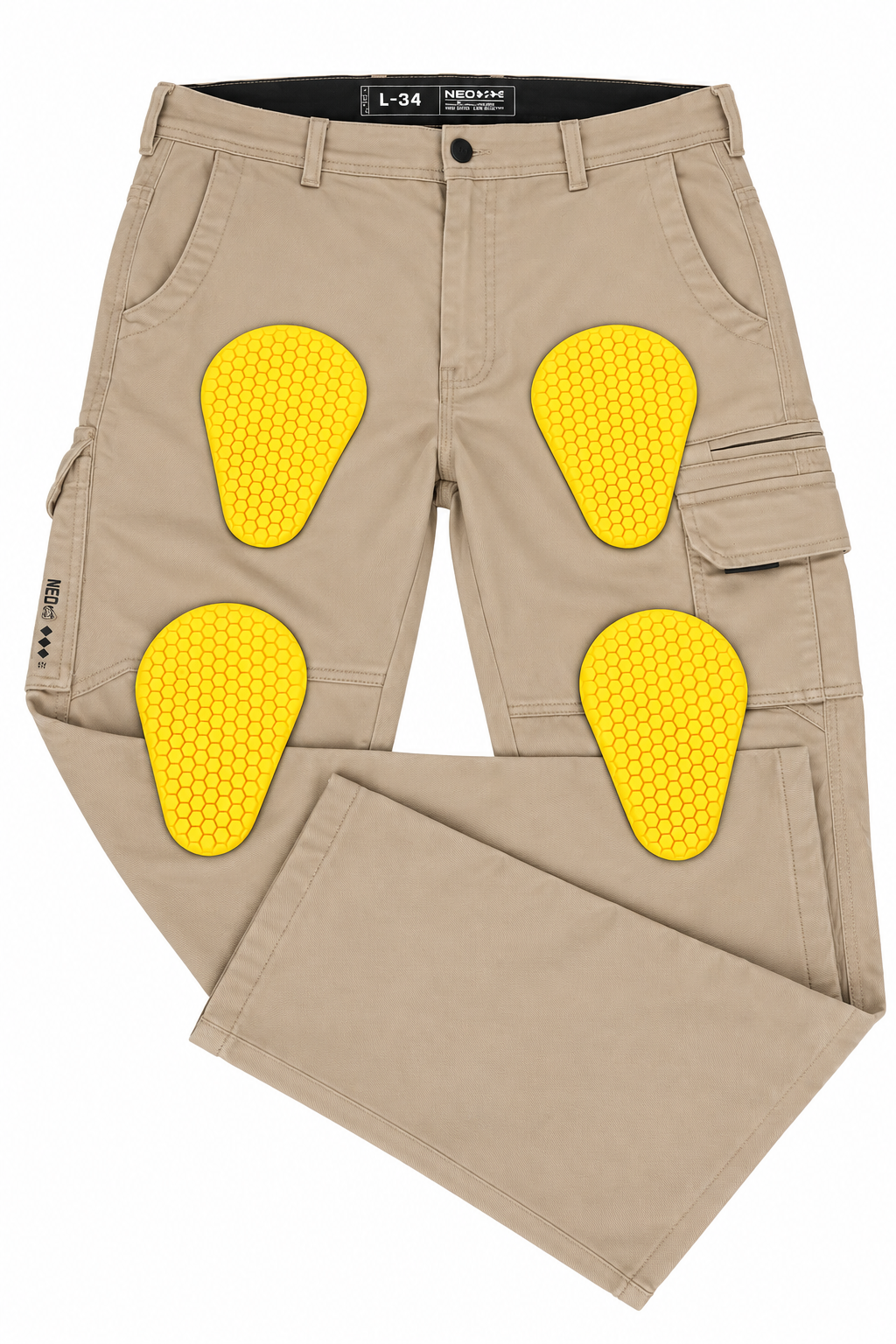 NEO CE AA RYDEN CARGO PANT – Mustard | Ultimate Protection With CE Fabric, CE Hip and Knee Armors
