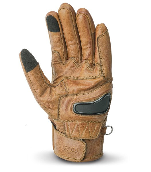 NEO Brown Motorcycle  Short Billy Hand  Protective  Leather Gloves.