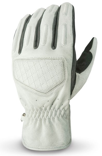 NEO White Motorcycle Diamond Hand Protective Leather Gloves.