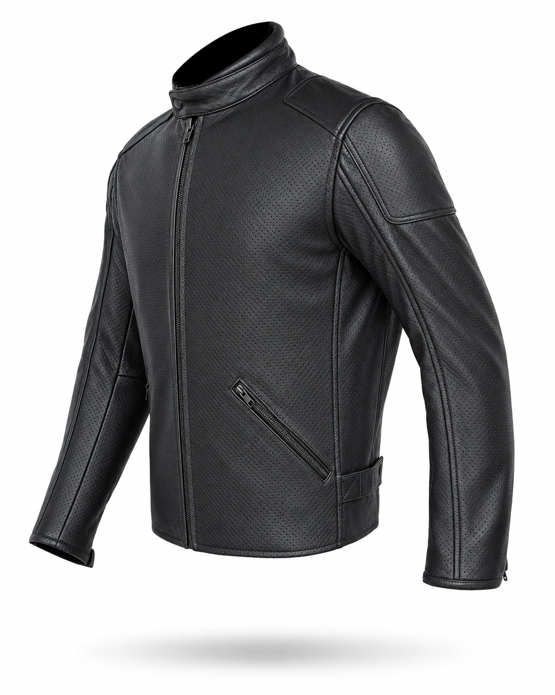 Motorcycle Oakwood 100% Cowhide Leather Jacket by Neo Jeans Black Color with removable CE Level 2 armor (Copy) (Copy) (Copy)