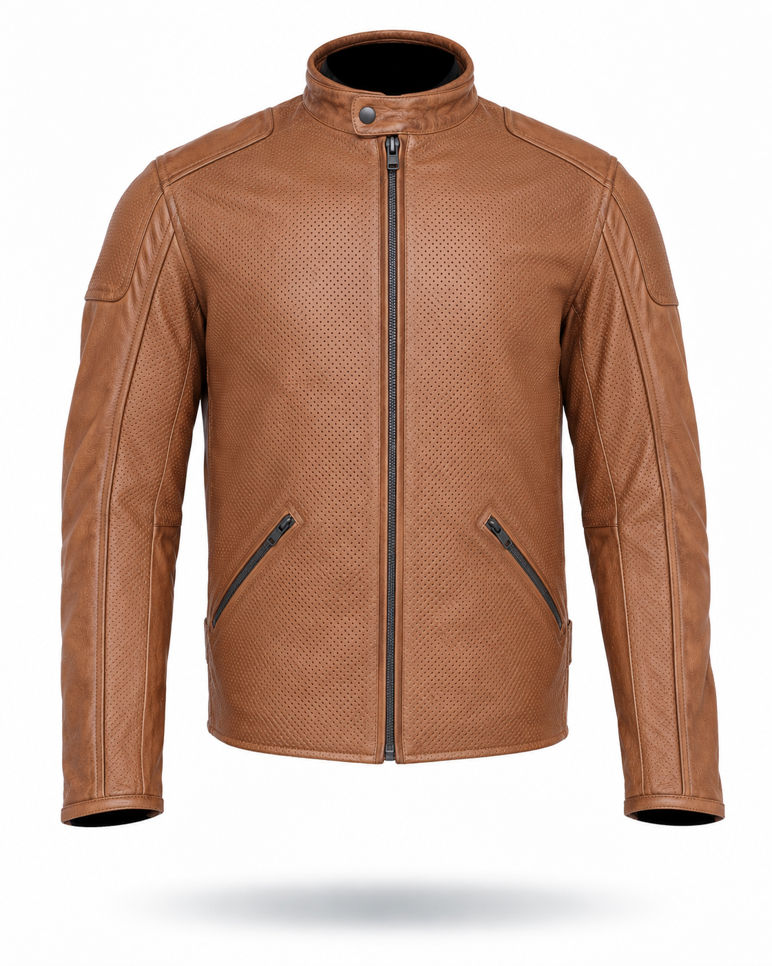 Motorcycle Oakwood 100% Cowhide Leather Jacket by Neo Jeans Brown Color with removable CE Level 2 armor (Copy) (Copy)