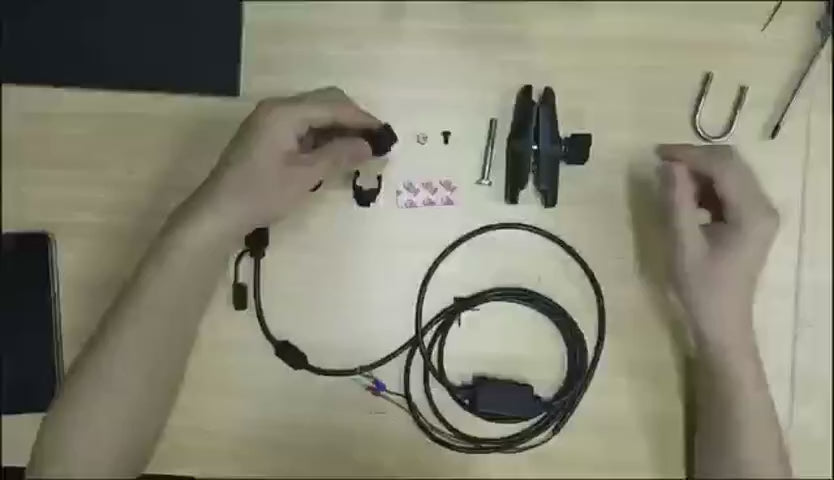 NEO Motorcycle Mobile Mounts  U- Bolt Base and Wireless charging.