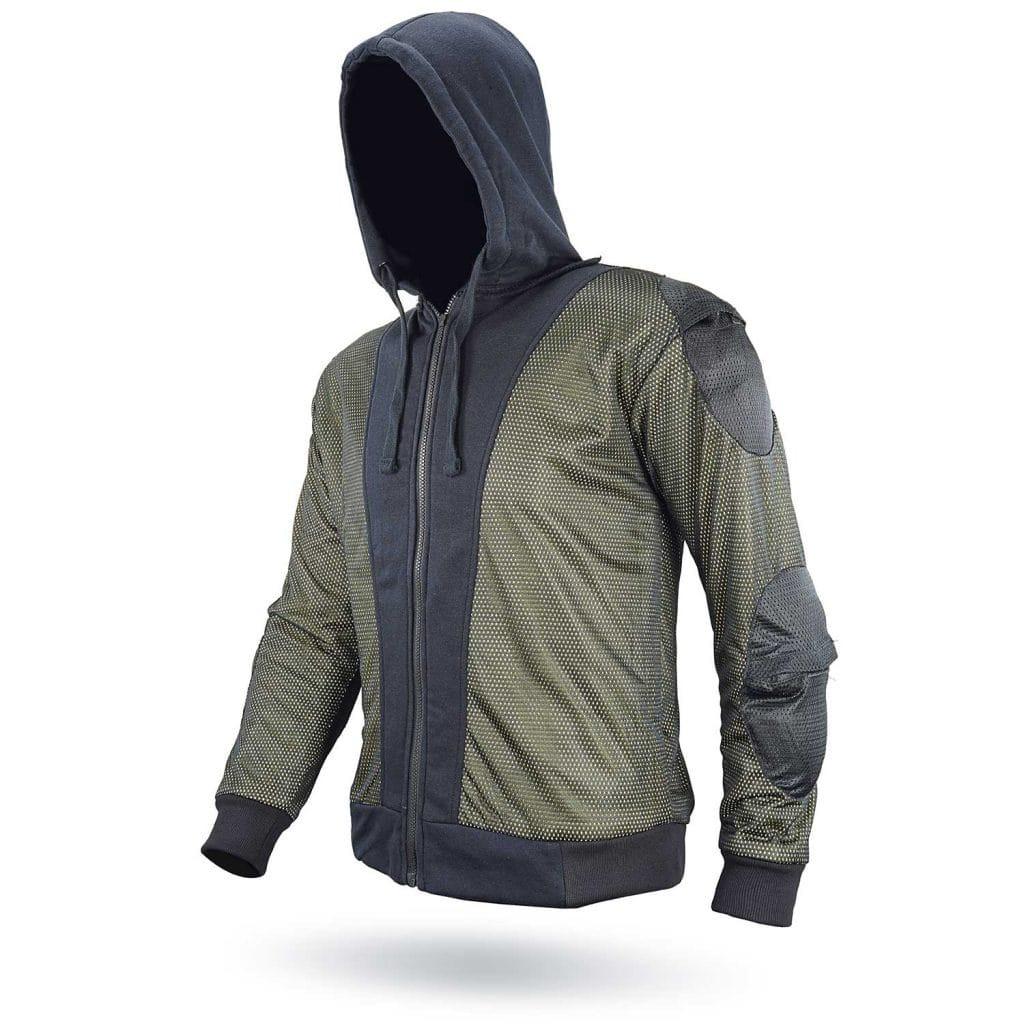 MEN Motorcycle Fleece Hoodies Reinforced With Kevlar.