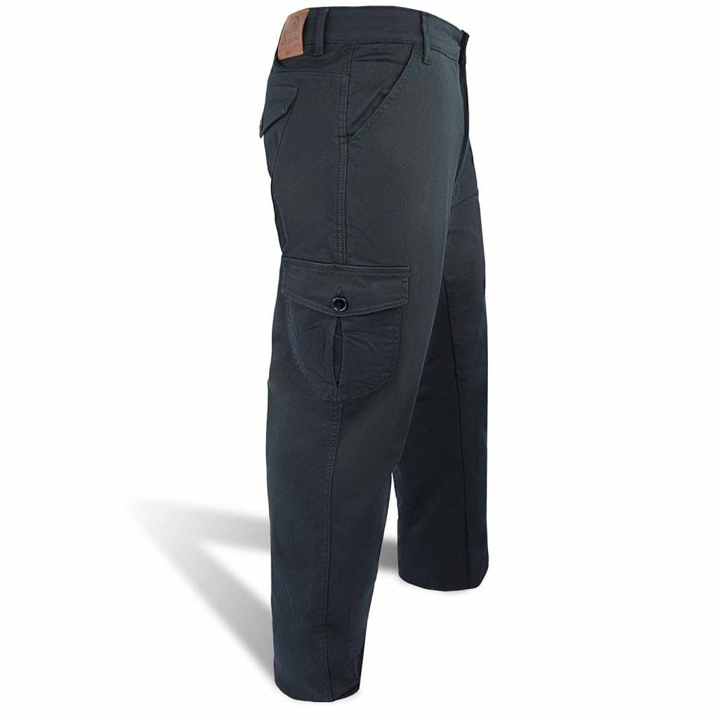 NEO MEN Moto Twill Cargo Trouser Reinforced With Aramid – BLACK.