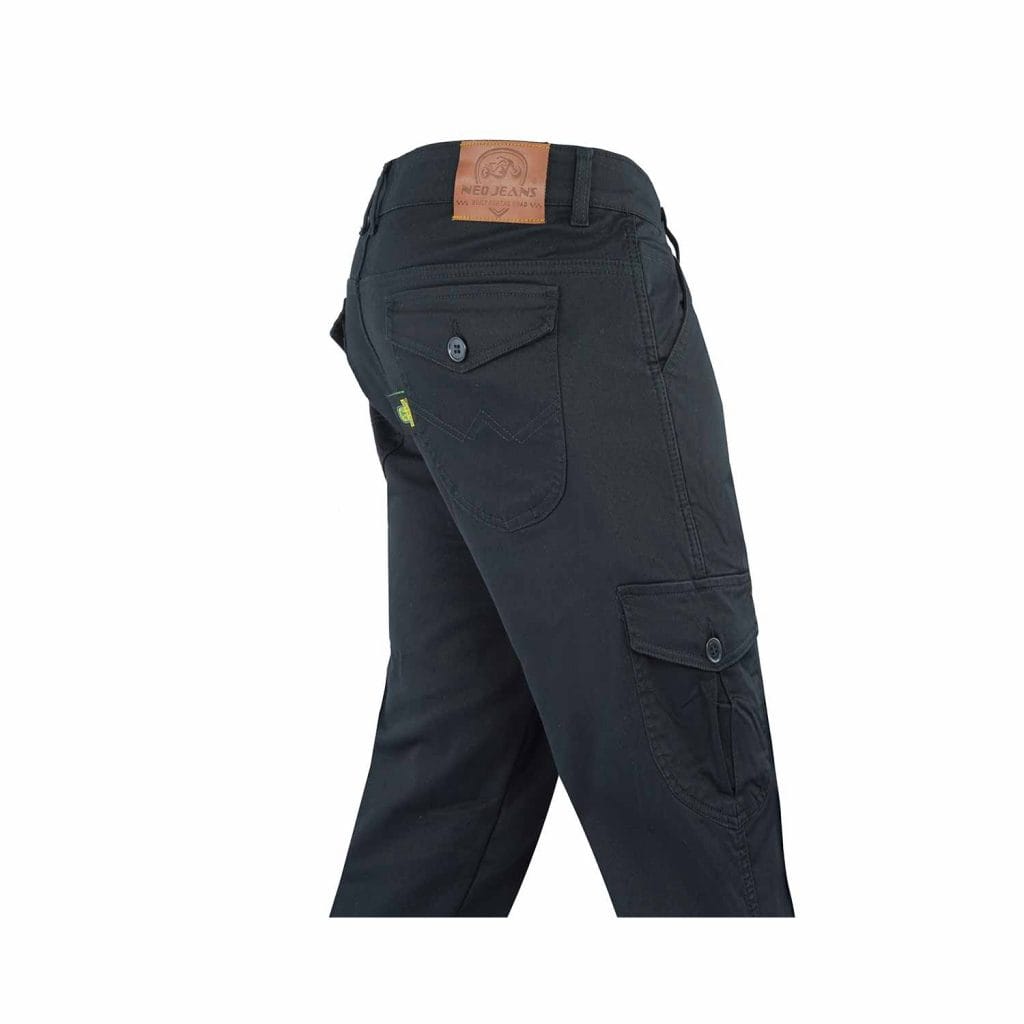 NEO MEN Moto Twill Cargo Trouser Reinforced With Aramid – BLACK.
