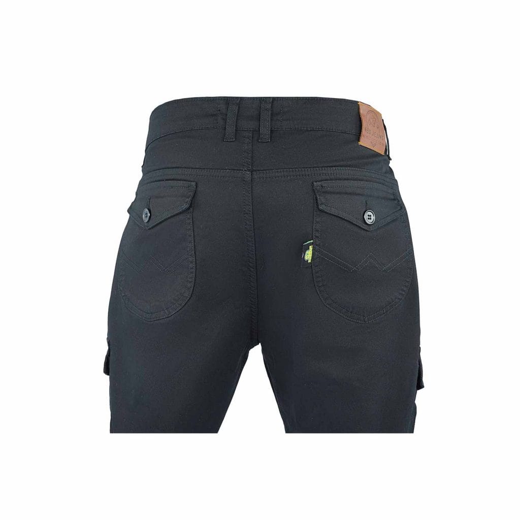 NEO MEN Moto Twill Cargo Trouser Reinforced With Aramid – BLACK.