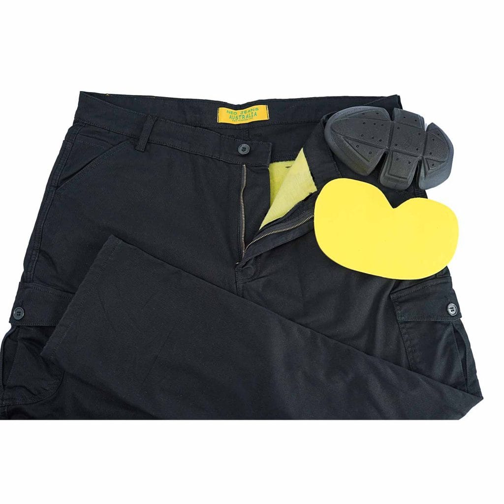 NEO MEN Moto Twill Cargo Trouser Reinforced With Aramid – BLACK.