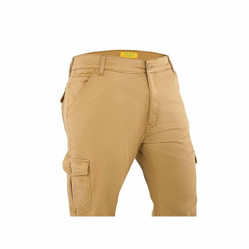 NEO MEN Moto Twill Cargo Trouser Reinforced With Aramid– Brown.